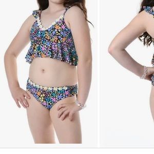 Girls Hobie Dainty Ruffle Swimsuit